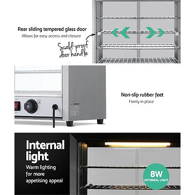 Commercial Food Warmer Pie Hot Display Showcase Cabinet Stainless Steel - Brand New - Free Shipping
