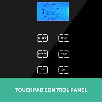 2000W Portable Electric Panel Heater - Black Glass - Brand New - Free Shipping