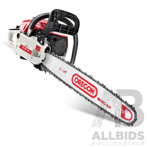 62cc Commercial Petrol Chainsaw 20 Oregon Bar E-Start Chains Saw Tree - Brand New - Free Shipping