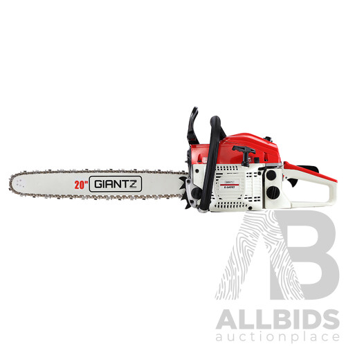 52CC Petrol Commercial Chainsaw Chain Saw Bar E-Start Pruning