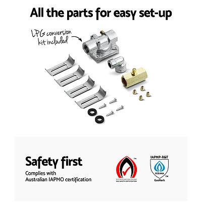 Gas Cooktop 90cm 5 Burner Stove Hob Cooker Kitchen NG LPG Black Glass - Brand New - Free Shipping