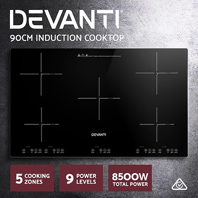 Induction Cooktop 90cm Electric Hob Stove Cooker Ceramic Black Glass - Brand New - Free Shipping