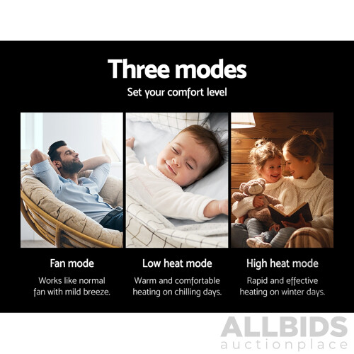 2400W Electric Ceramic Tower Heater - Black - Free Shipping