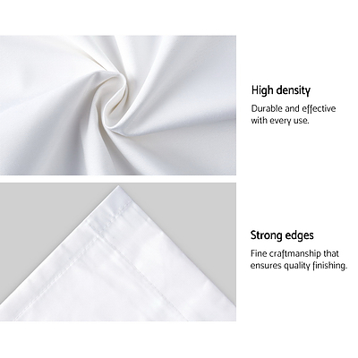 2 Pencil Pleat 180x230cm Blockout Curtains - White