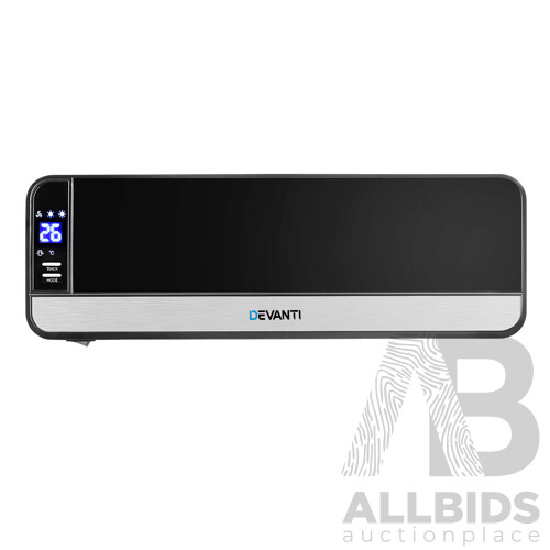 2000W Wall Mounted Panel Heater - Black - Free Shipping