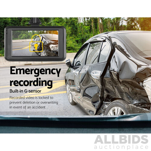 UL Tech 3 Inch Screen Dash Cam - Black - Brand New - Free Shipping