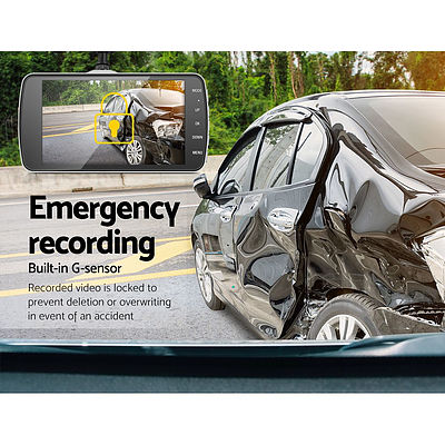 UL Tech 4 Inch Dual Camera Dash Camera - Black - Brand New - Free Shipping