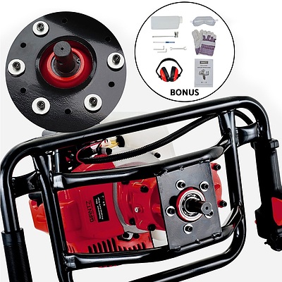 92CC Petrol Post Hole Digger Drill Borer Fence Extension Auger Bits - Brand New - Free Shipping