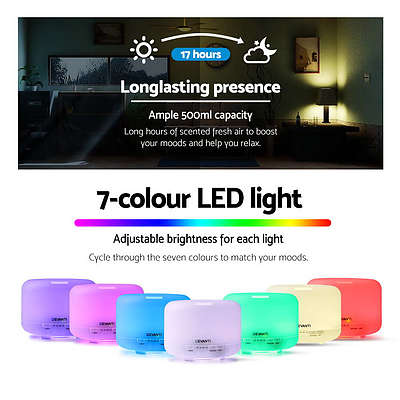 500ml 4 in 1 Aroma Diffuser - White - Brand New - Free Shipping