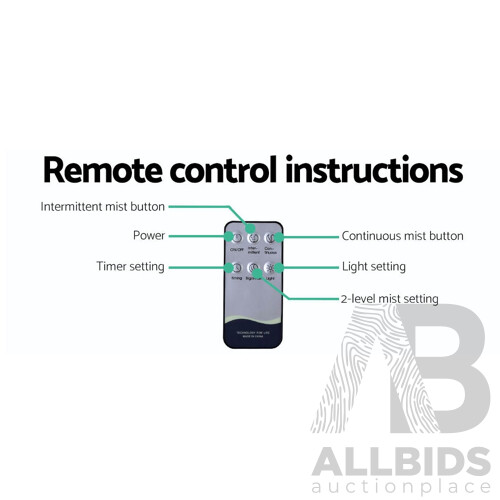 400ml 4 in 1 Aroma Diffuser with remote control- Dark Wood - Brand New - Free Shipping