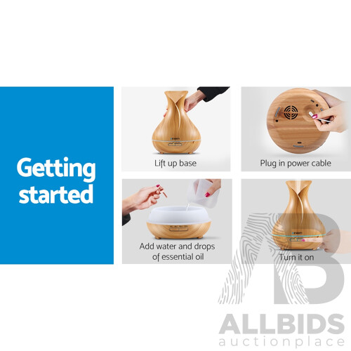 400ml 4 in 1 Aroma Diffuser remote control - Light Wood - Brand New - Free Shipping