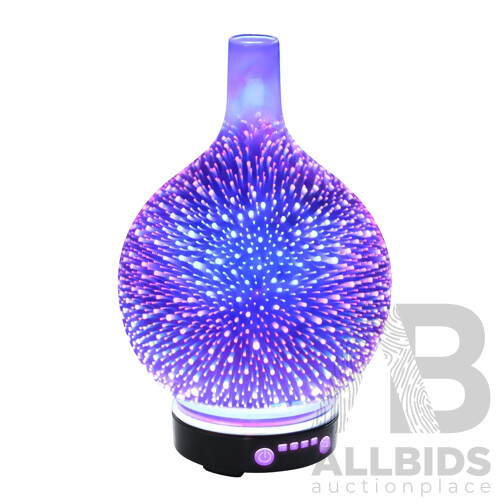 Aroma Diffuser 3D LED Light Oil Firework Air Humidifier 100ml