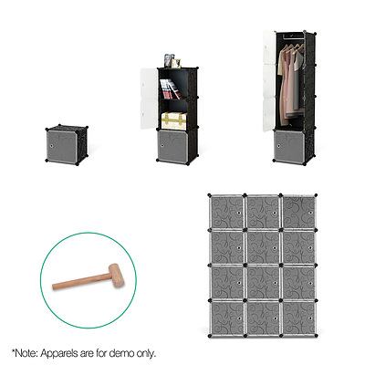 12 Cube Portable Storage Cabinet Wardrobe - Black - Brand New - Free Shipping