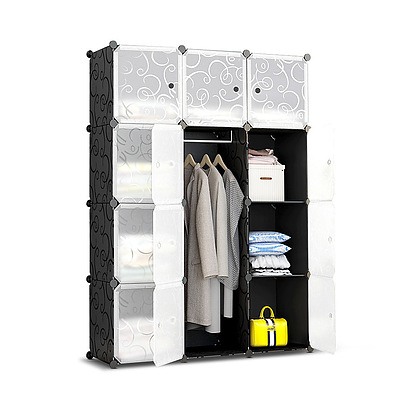 12 Cube Portable Storage Cabinet Wardrobe - Black - Brand New - Free Shipping