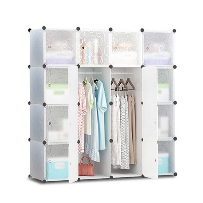 16 Cube Portable Storage Cabinet Wardrobe - White - Brand New - Free Shipping