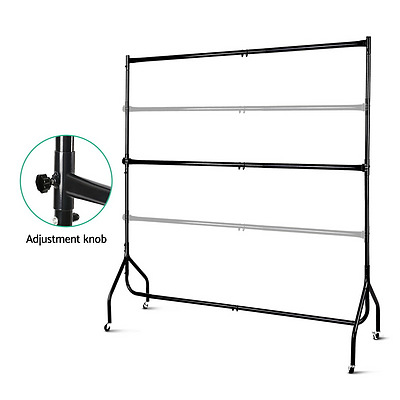 6FT Double Metal Garment Display Rail - Black - Brand New - Free Shipping
