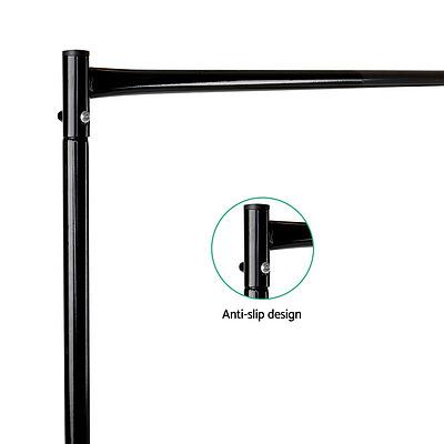 6FT Double Metal Garment Display Rail - Black - Brand New - Free Shipping