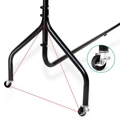 6FT Double Metal Garment Display Rail - Black - Brand New - Free Shipping