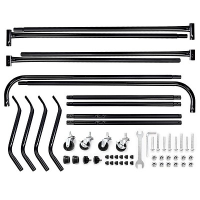 6FT Double Metal Garment Display Rail - Black - Brand New - Free Shipping