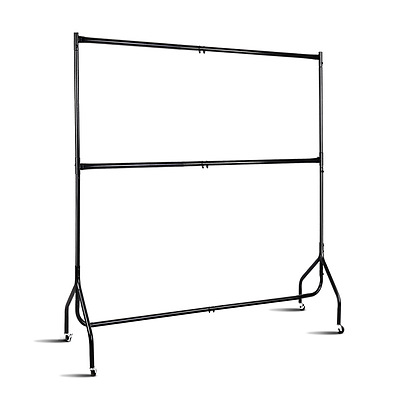 6FT Double Metal Garment Display Rail - Black - Brand New - Free Shipping