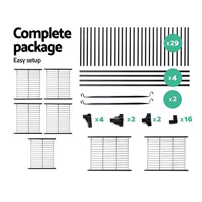 Portable Closet Organizer Storage Clothes Hanger Rail Garment Shelf Rack Black - Brand New - Free Shipping