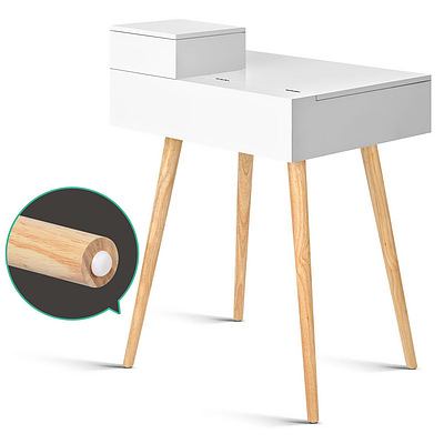 Dressing Table with Foldaway Mirror- White - RRP: $431.14 - Free Shipping