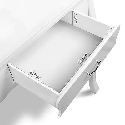 3 Drawer Dressing Table with Mirror White - Brand New - Free Shipping