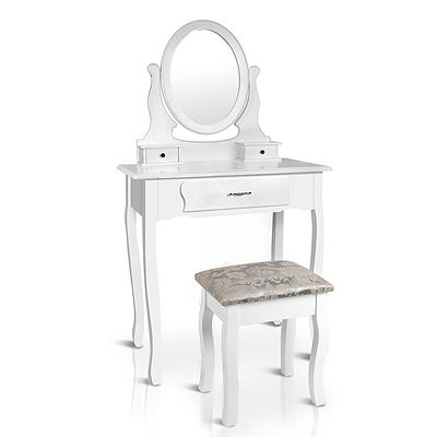 3 Drawer Dressing Table with Mirror White - Brand New - Free Shipping
