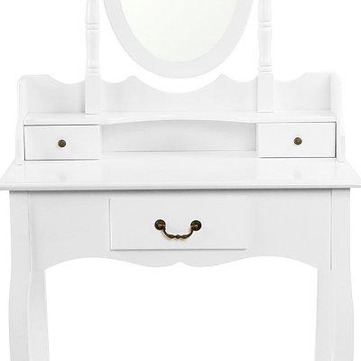 3 Drawer Dressing Table with Mirror White - Brand New - Free Shipping