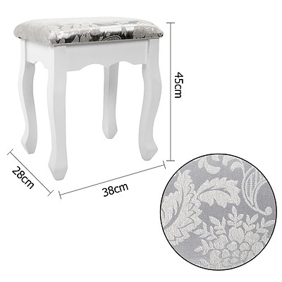 4 Drawer Dressing Table w/ Mirror White - RRP: $572.17 - Free Shipping