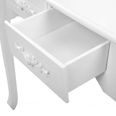 4 Drawer Dressing Table w/ Mirror White - RRP: $572.17 - Free Shipping