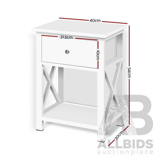 Timber Bedside Side Table - RRP: $233.7 - Free Shipping