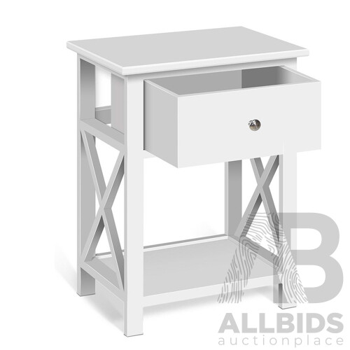 Timber Bedside Side Table - RRP: $233.7 - Free Shipping