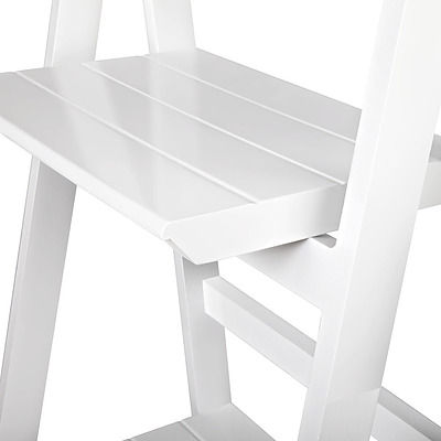 Wooden Ladder Storage Display Shelf - White - Free Shipping