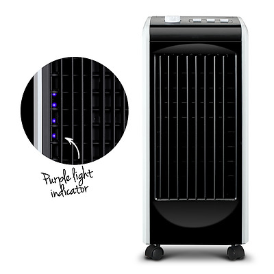 Evaporative Air Cooler and Humidifier - Black - Free Shipping
