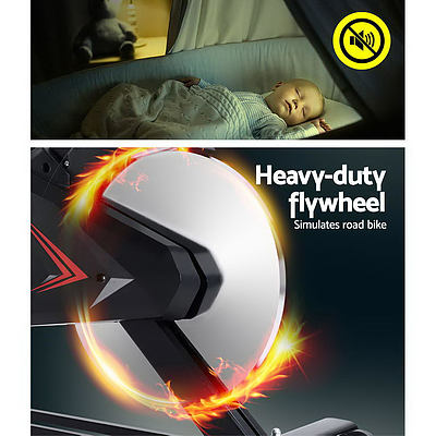 Spin Exercise Bike Flywheel Fitness Commercial Home Workout Gym Phone Holder Black - Brand New - Free Shipping