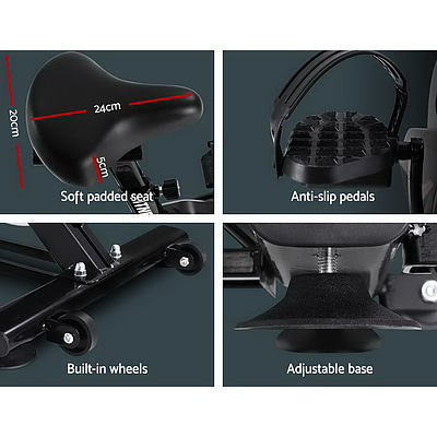 Spin Exercise Bike Flywheel Fitness Commercial Home Workout Gym Phone Holder Black - Brand New - Free Shipping