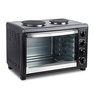 45L Convection Oven with Hotplates - Black - Brand New - Free Shipping