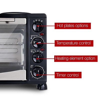 34L Portable Convection Oven - Black