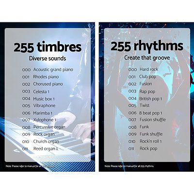 61 Key Lighted Electronic Piano Keyboard LCD Electric with  Holder Music Stand - Brand New - Free Shipping