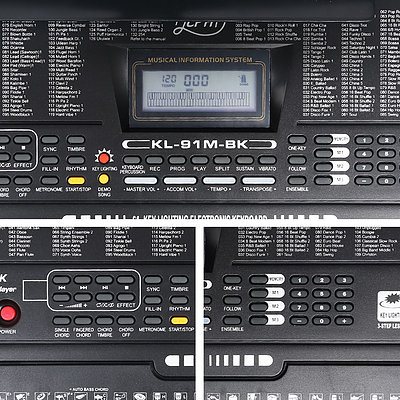 61 Key Lighted Electronic Piano Keyboard LCD Electric with  Holder Music Stand - Brand New - Free Shipping