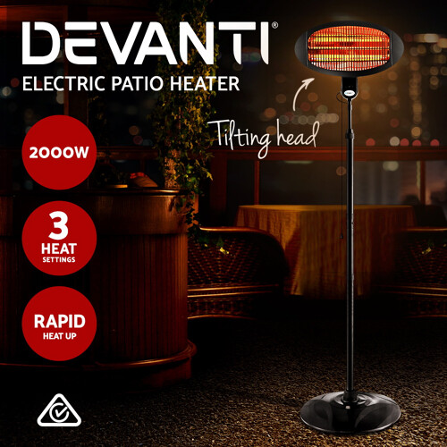 2000W Electric Portable Patio Strip Heater - Free Shipping