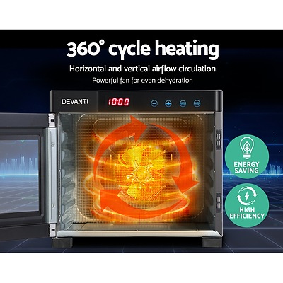 6 Trays Commercial Food Dehydrator Stainless Steel Fruit Dryer