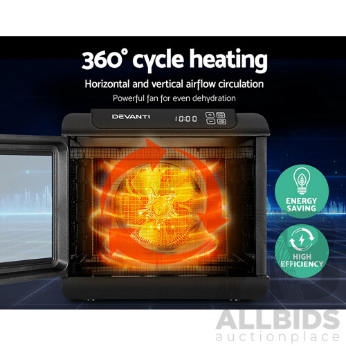 6 Tray Food Dehydrators Commercial Beef Jerky Maker Fruit Dryer Black - Brand New - Free Shipping