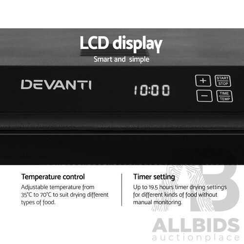 6 Tray Food Dehydrators Commercial Beef Jerky Maker Fruit Dryer Black - Brand New - Free Shipping