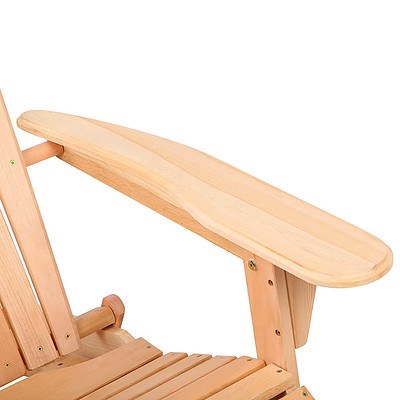 3 Piece Outdoor Wooden Lounge Chair and Table Set - Free Shipping