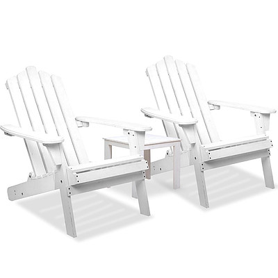 Adirondack Chairs & Side Table 3 Piece Set - Free Shipping