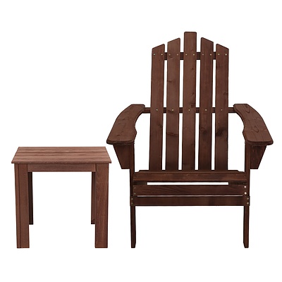 Outdoor Sun Lounge Beach Chairs Table Setting Wooden Adirondack Patio Lounges Chair