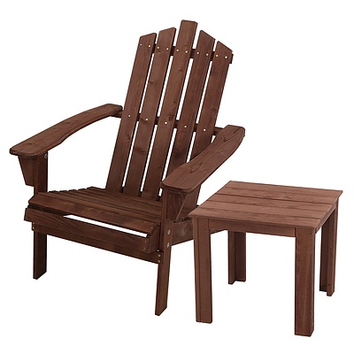 Outdoor Sun Lounge Beach Chairs Table Setting Wooden Adirondack Patio Lounges Chair