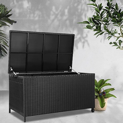 320L Outdoor Wicker Storage Box - Black - Brand New - Free Shipping